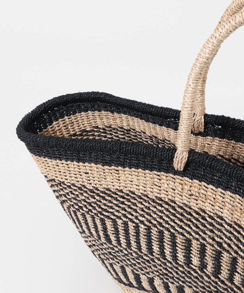URBAN RESEARCH Sonny Label（アーバンリサーチサニーレーベル）の「BAGMATI　アバカボーダーバッグ（かごバッグ・レディース・NAT/BLK/NAT/CHOCO・One）」の6枚目の写真