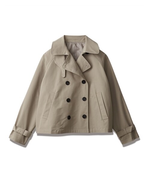 nissen（ニッセン）の「【sail】ショートトレンチ（ジャケット/アウター・レディース・サンドベージュ/チャコール・P1）」の3枚目の写真