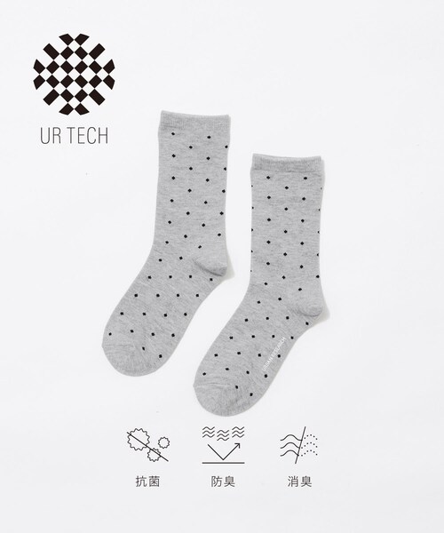 URBAN RESEARCH(アーバンリサーチ)の「『UR TECH』ドットソックス(その他アンダーウェア/インナー・レディース・BLK×OFF/GRY×BLK/NAT×OFF・22-24)」の4枚目の写真