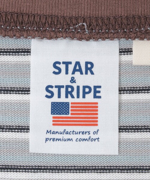 URBAN RESEARCH Sonny Label（アーバンリサーチサニーレーベル）の「STAR&STRIPE　マルチボーダーTシャツ（Tシャツ/カットソー・レディース・マルチグレー/マルチブルー/マルチグレージュ・M）」の14枚目の写真