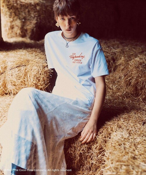 VIS（ビス）の「【Coca-Cola】VIS別注フォト＆ロゴプリントアソートTシャツ（Tシャツ/カットソー・レディース・チャコール/ホワイト/ピンク・F）」の14枚目の写真