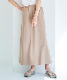 nissen | 大きいサイズ２ＷＡＹストレッチひんやりカットソーロングスカート（ゆったりヒップ）(スカート)
