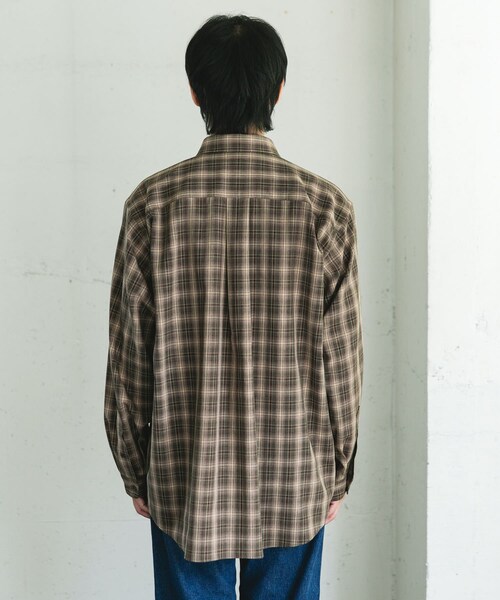 URBAN RESEARCH DOORS（アーバンリサーチドアーズ）の「オンブレチェックレギュラーカラーシャツ（シャツ/ブラウス・メンズ・BRN CHECK/BLK CHECK・M/L）」の19枚目の写真