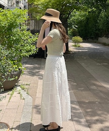 DHOLIC（ディーホリック）の「シースルーチェックティアードスカート（スカート・レディース）」