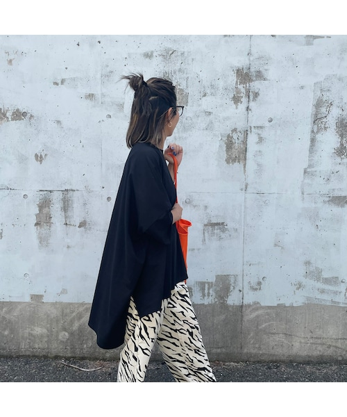 copine(コピン)の「バックロングオーバーサイズTシャツ(ブラック)(Tシャツ/カットソー・レディース・ブラック・M)」の1枚目の写真