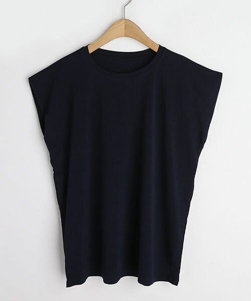 DHOLIC（ディーホリック）の「*DHOLIC限定*フレンチスリーブTシャツ（Tシャツ/カットソー・レディース・ホワイト/ベージュ/ブラック/グリーン/ブルー/ピンク・FREE）」の5枚目の写真