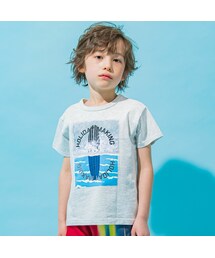 WASK | 【接触冷感】サーフボードプリントパッチワークTシャツ(100~160cm)(Tシャツ/カットソー)