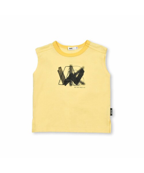 WASK（ワスク）の「【接触冷感】プリント＆刺繍ノースリーブトップス(100~160cm)（Tシャツ/カットソー・キッズ・ブルー/イエロー・100cm/110cm/120cm/130cm/140cm/150cm/160cm）」の2枚目の写真