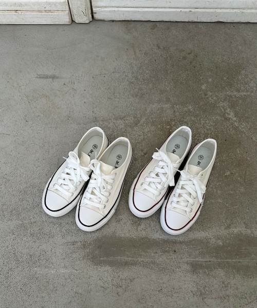 t a r o s u（タロス）の「platform sole sneakers（スニーカー・レディース・ブラック/レッド・22.5）」の2枚目の写真