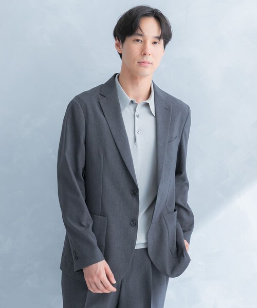 URBAN RESEARCH DOORS(アーバンリサーチドアーズ)の「LIFE STYLE TAILOR リネンライクコンフォータブルジャケット(テーラードジャケット・メンズ・BLUE NAVY/GRAY/OLV BROWN・S/M/L/XL)」の12枚目の写真