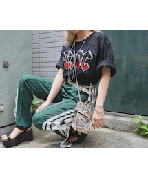 A.D.G | AC/DC Crack Logo BIG TEE (black)(Tシャツ/カットソー)