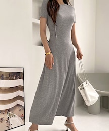 DHOLIC | サイドボタン半袖スリムワンピース(ワンピース)