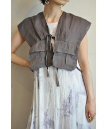 RehersalL | オーガンジーミリタリーポケットベスト(ベスト)