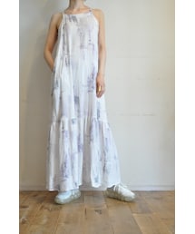 -- | ペイントアメリカンスリーブワンピース(ドレス)