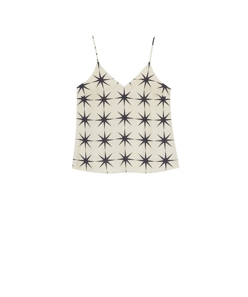 JNBY（ジェーエヌビーワイ）の「Enlarge Octagram Silk-rayon Cami Top（キャミソール・レディース・ベージュ系/ブラウン系/グリーン系・36/38/40）」の2枚目の写真