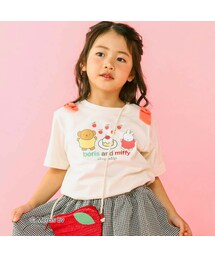 SLAP SLIP | 【miffyコラボアイテム】ミッフィーとおともだち前面プリント肩リボン付半袖Tシャツ (80~130cm)(Tシャツ/カットソー)