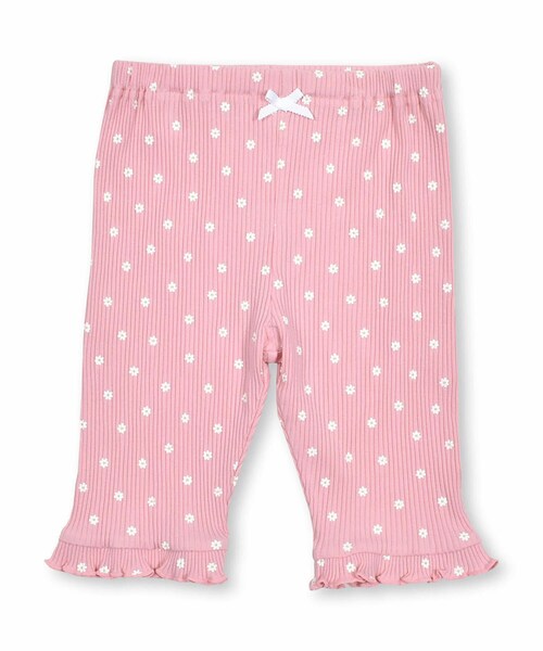 SLAP SLIP（スラップスリップ）の「裾フリル花柄レギンス(80~120cm)（レギンス/スパッツ・キッズ・ホワイト/ブルー/ピンク・110）」の3枚目の写真