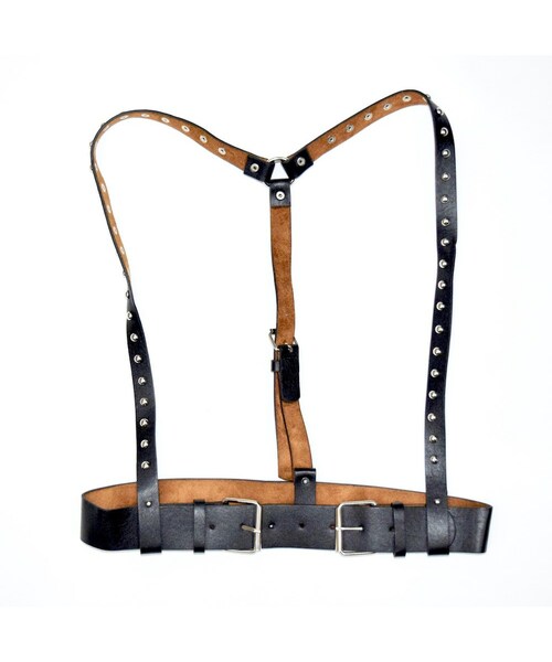 A.D.G（エーディージー）の「Silver Studs Harness Belt（ベルト・レディース・ブラック・FREE）」の2枚目の写真