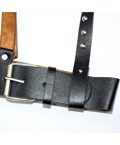 A.D.G（エーディージー）の「Silver Studs Harness Belt（ベルト・レディース・ブラック・FREE）」の5枚目の写真