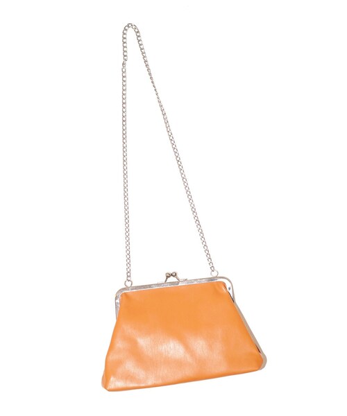 A.D.G（エーディージー）の「Silver Chain Purse Frame Shoulder Bag（camel）（ショルダーバッグ