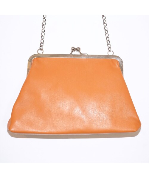 A.D.G（エーディージー）の「Silver Chain Purse Frame Shoulder Bag（camel）（ショルダーバッグ