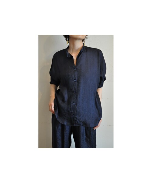 hippiness（ヒッピネス）の「キュプラタックスリーブブラウス（シャツ/ブラウス・レディース・グリーン/ブラック/ブルー・one）」の3枚目の写真