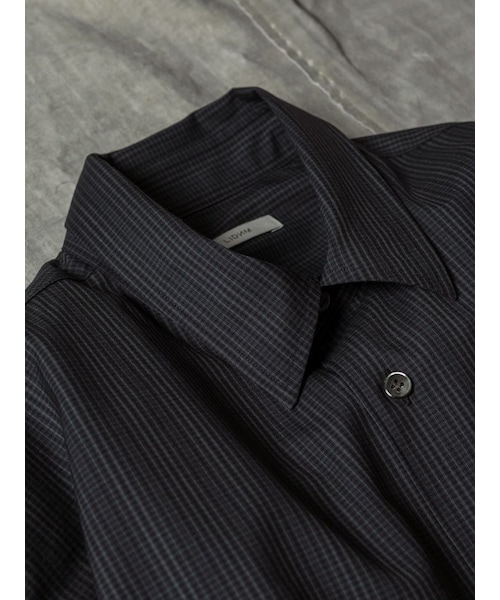 LIDNM（リドム）の「WOOL MICRO CHECK SHIRT（シャツ/ブラウス