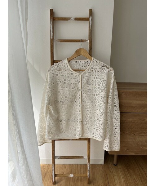 neam（ニーム）の「blooming mesh cardigan（カーディガン/ボレロ・レディース・ホワイト・free）」の2枚目の写真