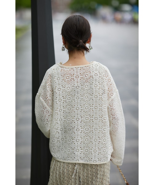 neam（ニーム）の「blooming mesh cardigan（カーディガン/ボレロ・レディース・ホワイト・free）」の4枚目の写真