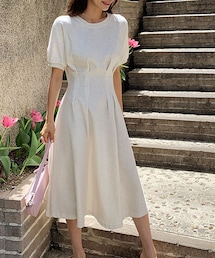 DHOLIC | ウエストタックスウェットワンピース(ワンピース)