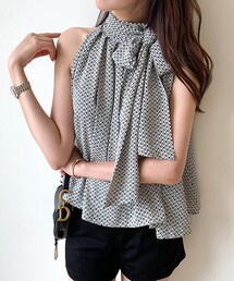 DHOLIC（ディーホリック）の「チェーン柄ネックリボンブラウス（シャツ/ブラウス）」