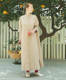 Crisp | バンドカラーシャツワンピース[c2R3250](シャツワンピース)