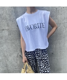 copine | FAVORITEロゴカットソー(アイボリー)(タンクトップ)