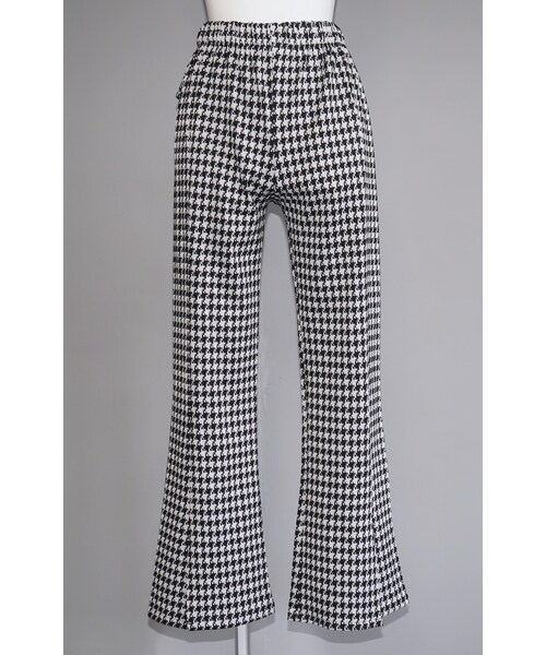 A.D.G（エーディージー）の「Houndstooth Slit Flare Pants（その他パンツ・レディース・ブラック・FREE）」の3枚目の写真