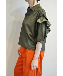 RehersalL | ショルダーフリルポロシャツ(ポロシャツ)