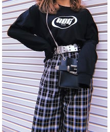 ADG OVAL LOGO BIG L/S TEE (black-silver logo)