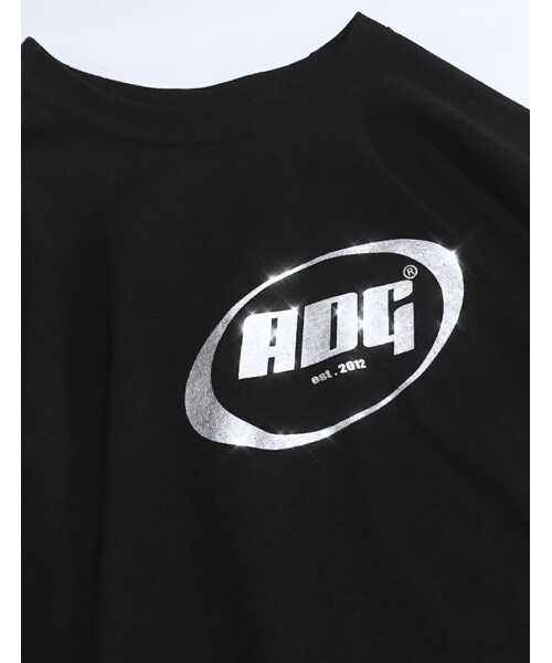 A.D.G（エーディージー）の「ADG OVAL LOGO BIG L/S TEE (black-silver logo)（Tシャツ/カットソー・レディース・ブラック・FREE）」の3枚目の写真