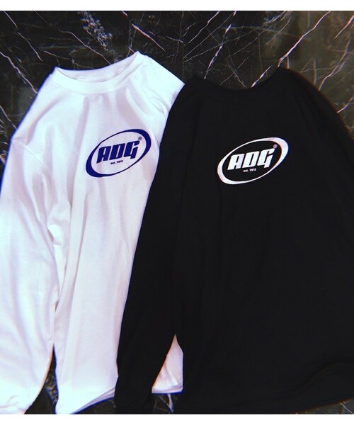 A.D.G（エーディージー）の「ADG OVAL LOGO BIG L/S TEE (black-silver logo)（Tシャツ/カットソー・レディース・ブラック・FREE）」の10枚目の写真