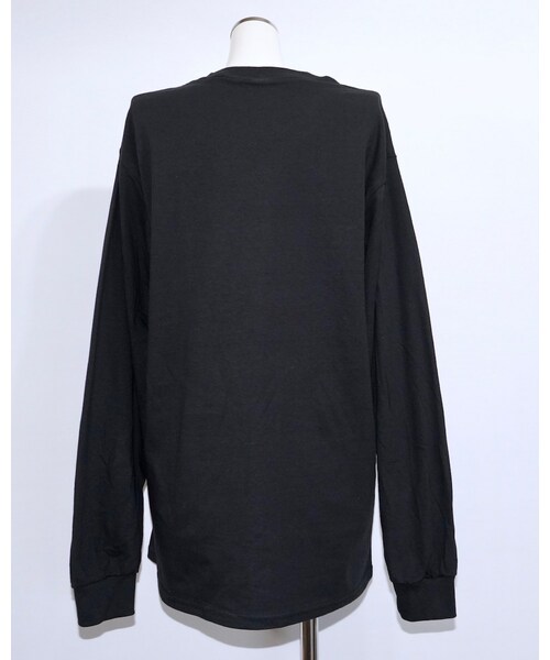 A.D.G（エーディージー）の「ADG OVAL LOGO BIG L/S TEE (black-silver logo)（Tシャツ/カットソー・レディース・ブラック・FREE）」の12枚目の写真
