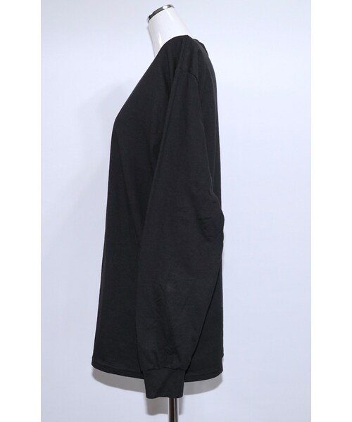 A.D.G（エーディージー）の「ADG OVAL LOGO BIG L/S TEE (black-silver logo)（Tシャツ/カットソー・レディース・ブラック・FREE）」の13枚目の写真