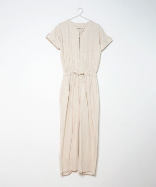 Crisp（クリスプ）の「ショートスリーブオールインワン[c2R3251]（つなぎ/オールインワン・レディース・ブラック/ナチュラル・FREE）」の3枚目の写真