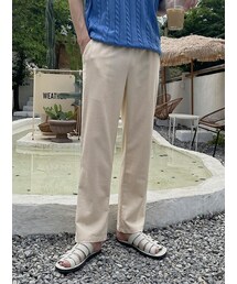 JOGUNSHOP | リネンナチュラルフィットゴムパンツ(チノパンツ)