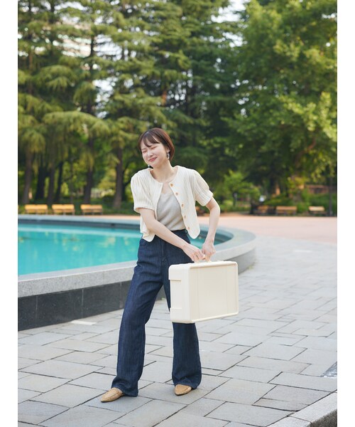 neam(ニーム)の「GIRLY PUFF TOPS(カーディガン/ボレロ・レディース・ブルー/ホワイト・free)」の4枚目の写真