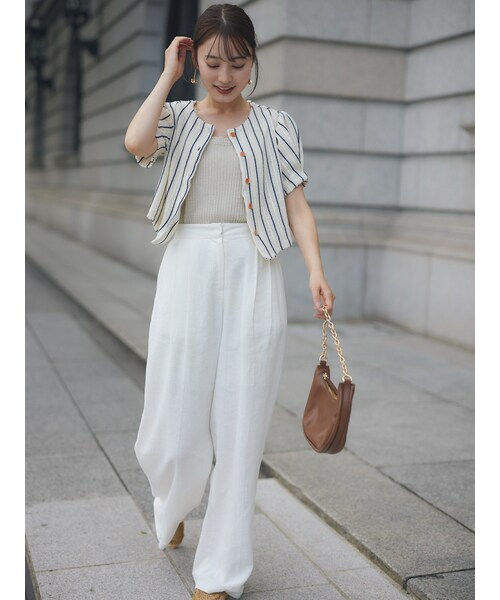 neam(ニーム)の「GIRLY PUFF TOPS(カーディガン/ボレロ・レディース・ブルー/ホワイト・free)」の12枚目の写真