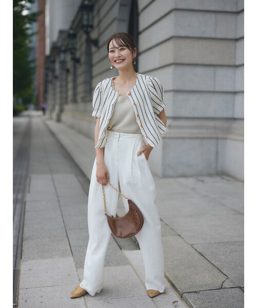 neam(ニーム)の「GIRLY PUFF TOPS(カーディガン/ボレロ・レディース・ブルー/ホワイト・free)」の14枚目の写真