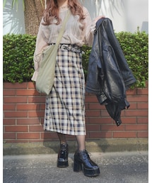 A.D.G | Balloon Sleeve Crinkle Sheer Tops (light beige)(シャツ/ブラウス)