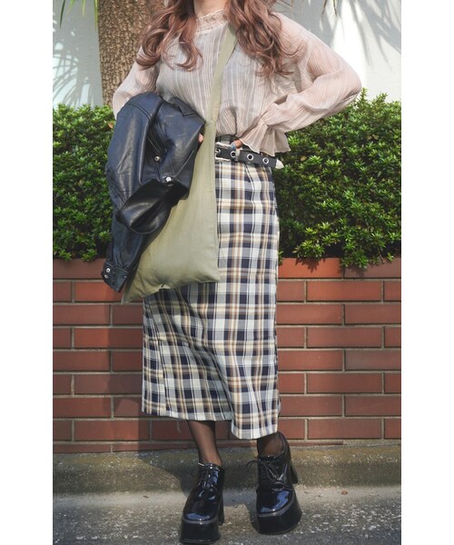 A.D.G（エーディージー）の「Balloon Sleeve Crinkle Sheer Tops (light beige)（シャツ/ブラウス・レディース・ベージュ・FREE）」の2枚目の写真