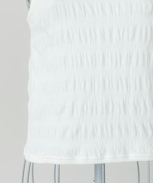 SIWEM（シウム）の「RUCHED SLEEVELESS TOPS（Tシャツ/カットソー・レディース・ホワイト・F）」の10枚目の写真
