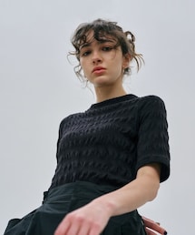SIWEM | RUCHED SHORT SLEEVE TOPS(Tシャツ/カットソー)