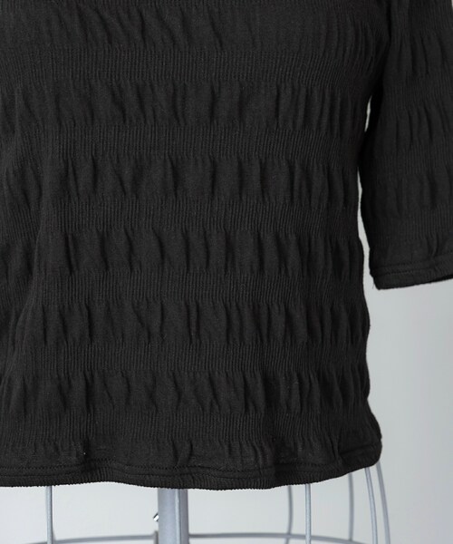 SIWEM（シウム）の「RUCHED SHORT SLEEVE TOPS（Tシャツ/カットソー・レディース・ブラック・F）」の10枚目の写真